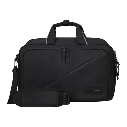 American Tourister Take2Cabin siyah duffle kabin çantası, omuz askılı – üretici görseli