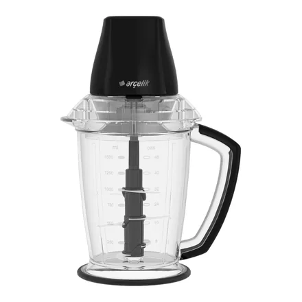 Arçelik DO 3585 siyah rondo doğrayıcı, kulplu 1,5 litre plastik hazne