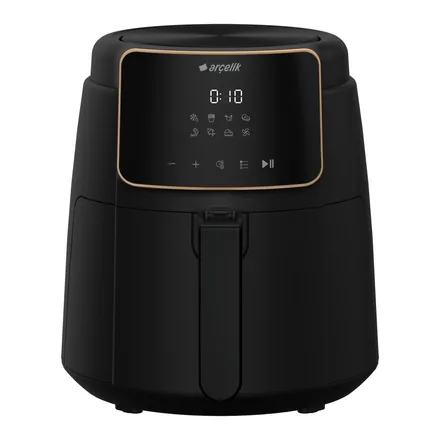 Arçelik FRA 6244 Gurme Fry kompakt airfryer, siyah gövde ve dijital panel
