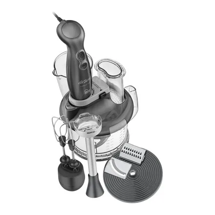 Arzum AR1004 Soprano Max Multi blender seti, siyah, doğrayıcı ve dilimleme aparatlarıyla