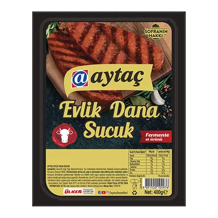 Aytaç Dana Evlik Sucuk Fermente 400 g ambalajı