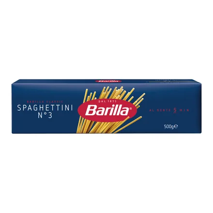 Barilla uzun makarna paketi, Barilla Türkiye spaghetti sayfasındaki görsel