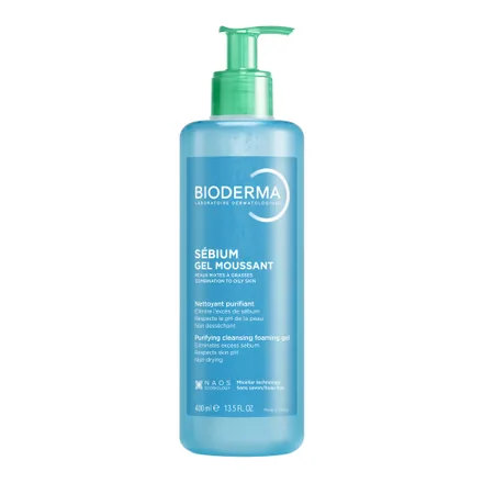 Bioderma Sébium Foaming Gel 400 ml pompalı şişe – üretici görseli