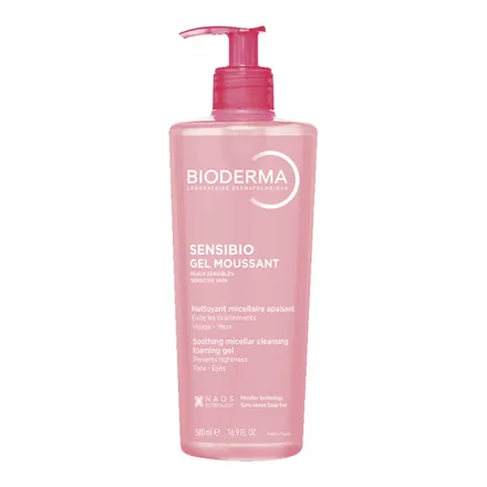 Bioderma Sensibio Foaming Gel 500 ml pompalı şişe – üretici görseli