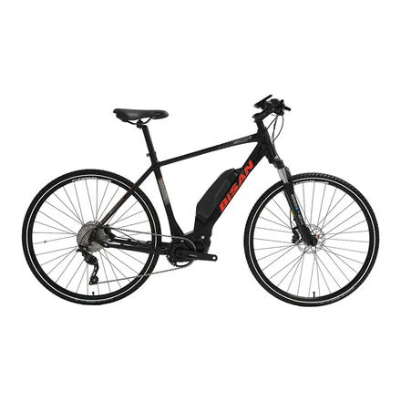 Bisan E-Trekking 700C 1x10 elektrikli trekking bisikleti, mat siyah – üretici görseli