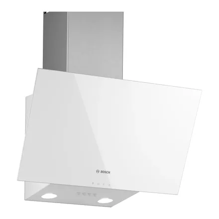 Bosch Serie 2 DWK63PJ20T beyaz cam eğimli duvar tipi davlumbaz – üretici görseli