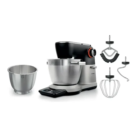 Bosch Serie 8 MUMS8ZS18 mutfak makinesi, entegre tartı, ek kase ve aparatlarıyla