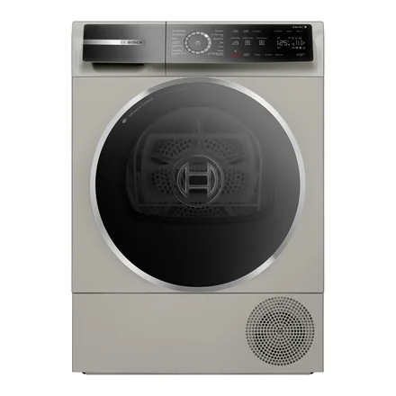 Bosch Serie 8 WQB245AXTR 9 kg gümüş ısı pompalı kurutma makinesi