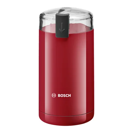 Bosch TSM6A014R kırmızı kahve ve baharat öğütücü, şeffaf kapaklı