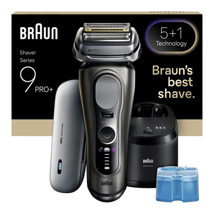 Braun Series 9 Pro+ 9675cc folyo tıraş makinesi, SmartCare temizleme merkezi ve PowerCase taşıma kutusu