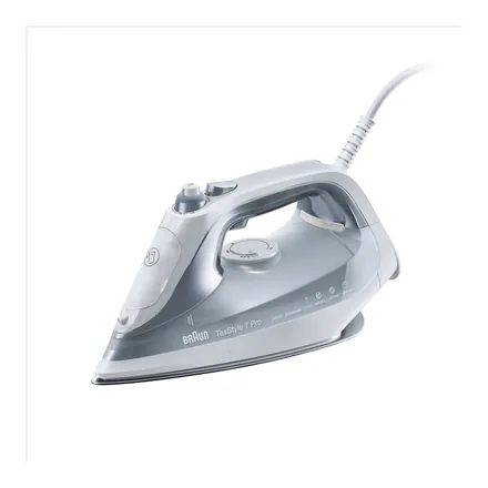 Braun TexStyle 7 SI7088GY buharlı ütü, gri gövde ve 3D taban – üretici görseli