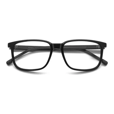 Carrera 8916 siyah dikdörtgen optik gözlük çerçevesi, kauçuk kaplı saplar – üretici görseli