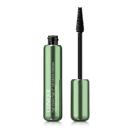 Clinique High Impact High-Fi yoğun hacim veren maskara yeşil tüpü ve fırçası