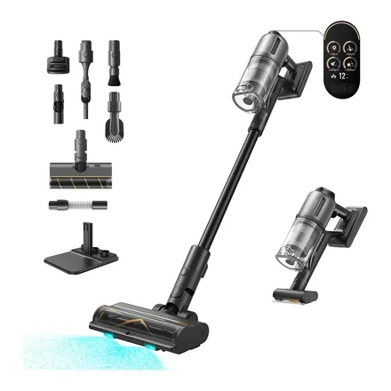 Dreame Z30 kablosuz dikey süpürge, el ünitesi ve aparatları
