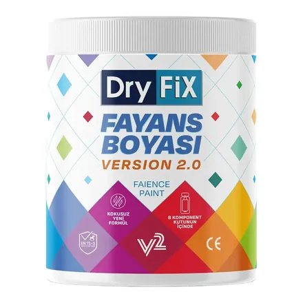 Dryfix Fayans Boyası Faience Paint Version 2.0 iki bileşenli set kutusu