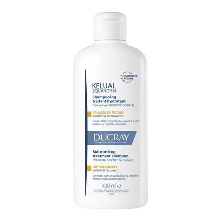 Ducray Kelual Squanorm Kuru Kepek Karşıtı Şampuan 400 ml beyaz şişe