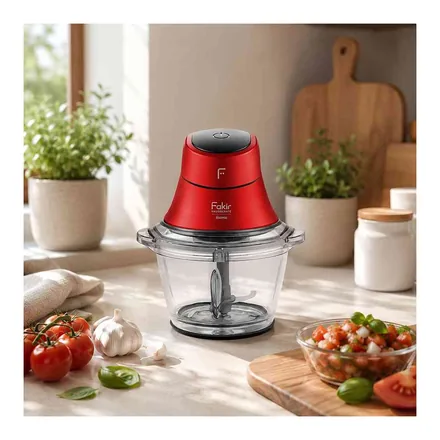 Fakir Atomic kırmızı cam hazneli rondo doğrayıcı