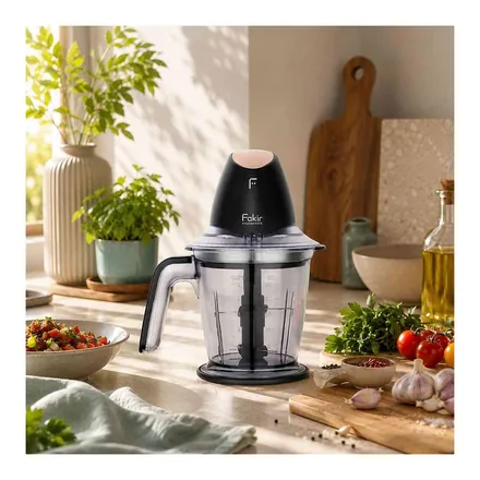 Fakir Storchop siyah-bakır renkli rondo doğrayıcı, 1,25 litre plastik hazne