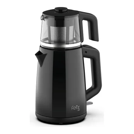 Felix Joy FL398 cam demlikli siyah çay makinesi
