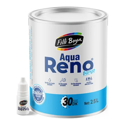 Filli Boya Aqua Reno Banyo 2,5 litre fayans ve banyo yenileme boyası kutusu