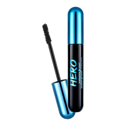 Flormar Hero Volume & Curl suya dayanıklı maskara mavi tüpü ve fırçası
