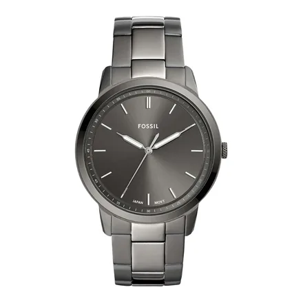 Fossil The Minimalist FS5459 füme çelik bilezikli erkek kol saati