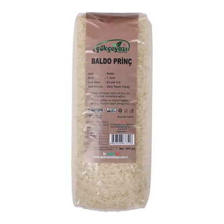 Gökçeyazı Kooperatifi Baldo Pirinç 1000 g ambalajı