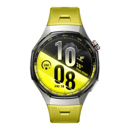 Huawei Watch GT 7 Pro titanyum kasa, sarı kayış – üretici görseli