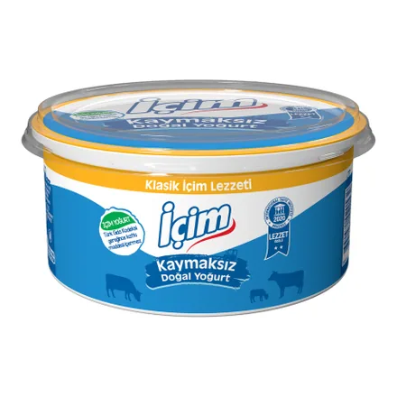 İçim Kaymaksız Tam Yağlı Yoğurt 1 kg kase ambalajı