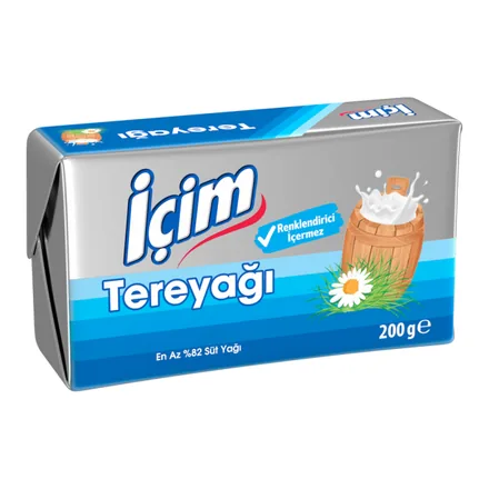 İçim Paket Tereyağı 200 g ambalajı