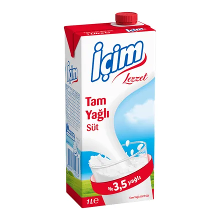İçim %3,5 Tam Yağlı UHT Süt 1 litre karton kutu