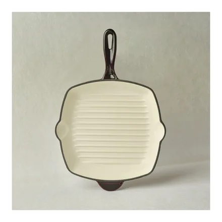 Karaca Heritage 26 cm emayeli demir döküm grill tava, kırmızı – üretici görseli