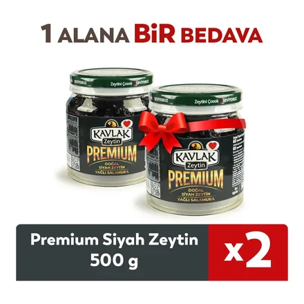 Kavlak Premium Siyah Zeytin 500 gr ambalajı