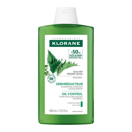 Klorane Organik Isırgan Otu İçerikli Yağ Dengeleyici Şampuan 400 ml yeşil şişe