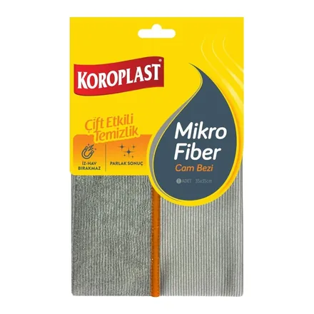 Koroplast çift taraflı mikrofiber cam bezi ambalajı