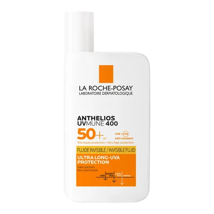 La Roche-Posay Anthelios UVMune 400 Fluid SPF50+ yüz güneş kremi şişesi