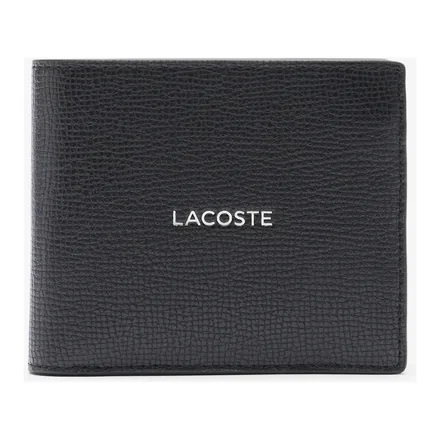 Lacoste NH5053OI siyah yarma sığır derisi erkek cüzdan