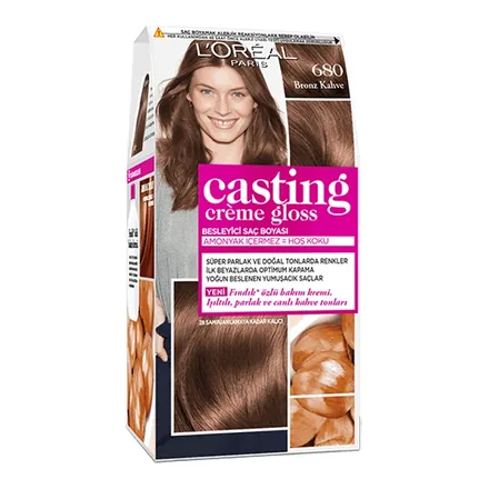L'Oréal Paris Casting Creme Gloss 680 Bronz Kahve yarı kalıcı saç boyası kutusu