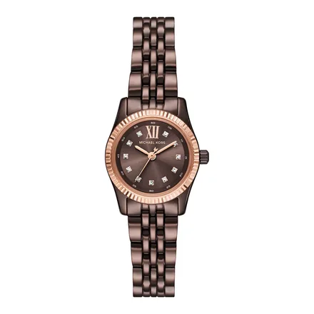 Michael Kors Lexington MK4844 taşlı kadranlı çelik bilezikli kadın kol saati
