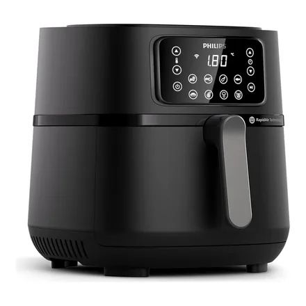 Philips Airfryer 5000 Serisi XXL Connected HD9285/96, siyah gövde ve dokunmatik panel