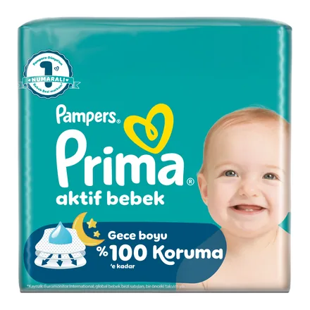 Prima Aktif Bebek bantlı bebek bezi paketi – üretici görseli