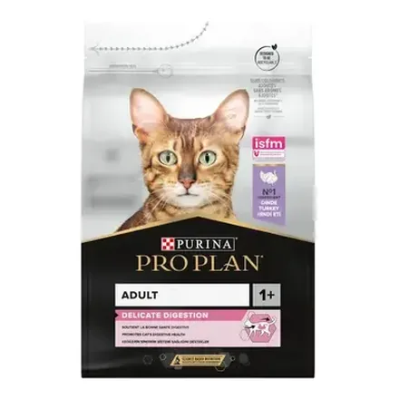 Purina Pro Plan Delicate Digestion Adult hindili kuru kedi maması ambalajı