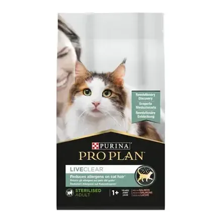 Purina Pro Plan LiveClear Sterilised somonlu kedi maması ambalajı