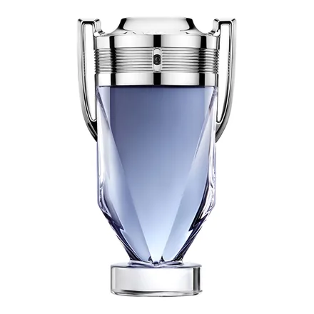 Rabanne Invictus Eau de Toilette kupa biçimli mavi erkek parfüm şişesi