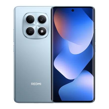 Redmi Note 15 buz mavisi renk ön ve arka görünüm – üretici görseli