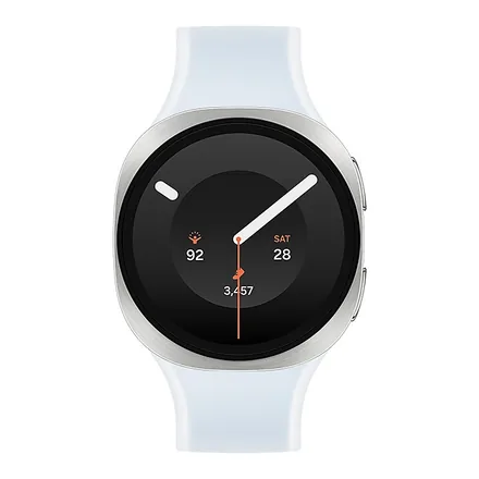 Samsung Galaxy Watch9 40 mm krem renk ön görünüm – üretici görseli