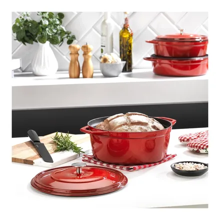 Schafer Guss Chef 24 cm kırmızı döküm derin tencere – üretici görseli