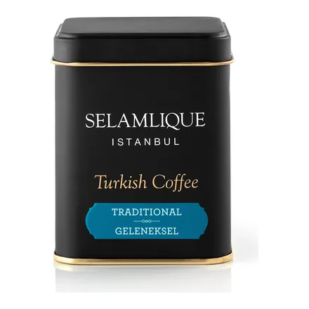 Selamlique Geleneksel Türk Kahvesi 125 g siyah teneke kutu
