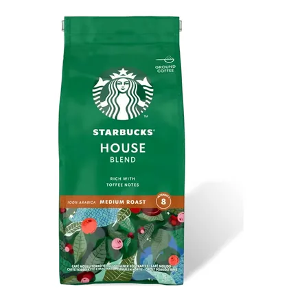 Starbucks House Blend orta kavrulmuş öğütülmüş kahve paketi