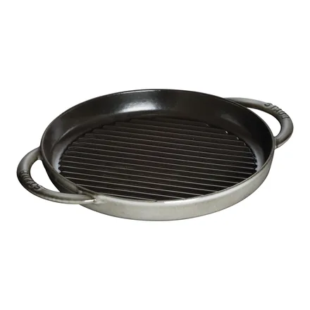 Staub La Cocotte 26 cm çift kulplu döküm ızgara tava, grafit gri – üretici görseli